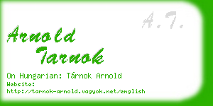 arnold tarnok business card